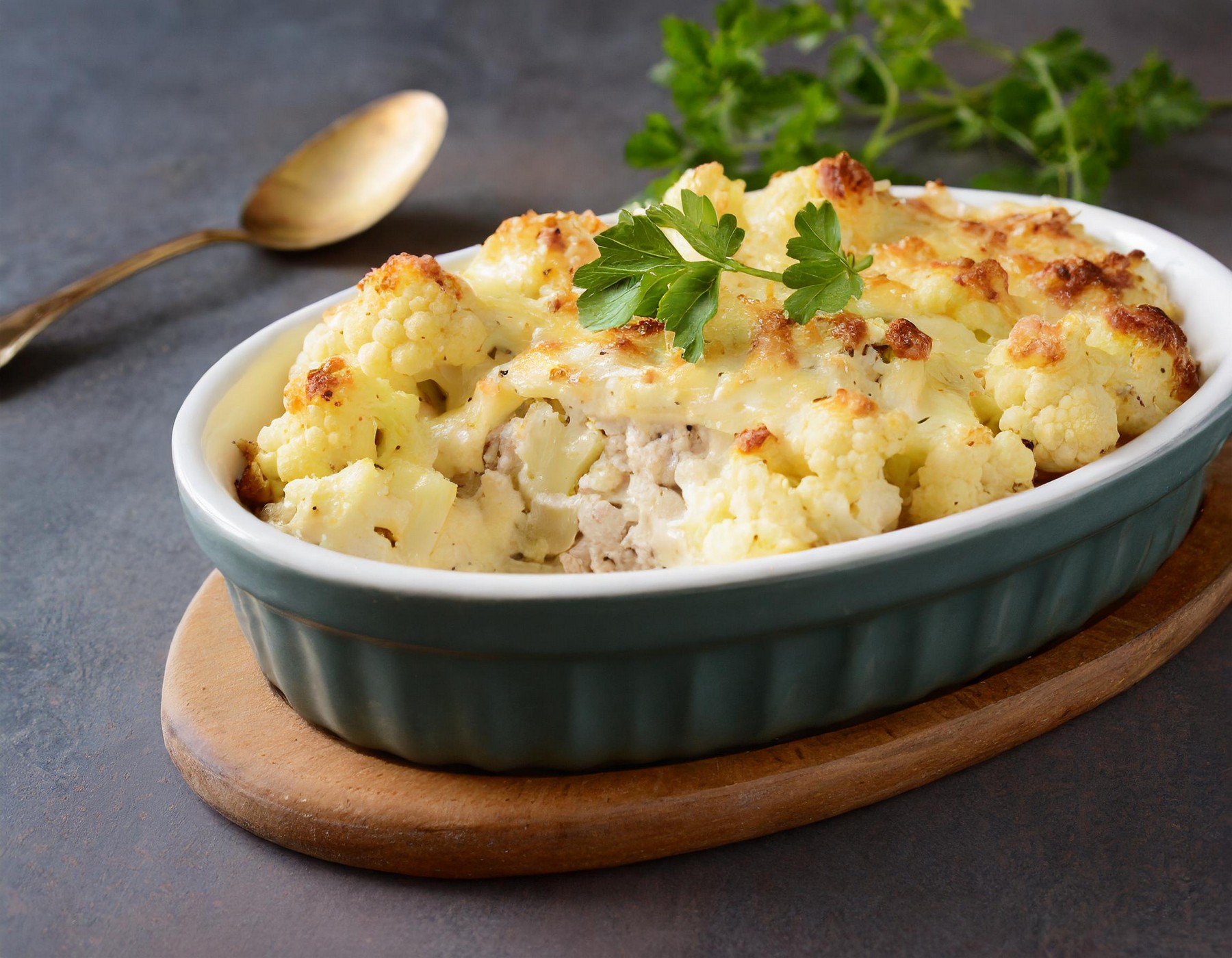 Turkey with cauliflower au gratin Recipe for air fryers InnovaGoods
