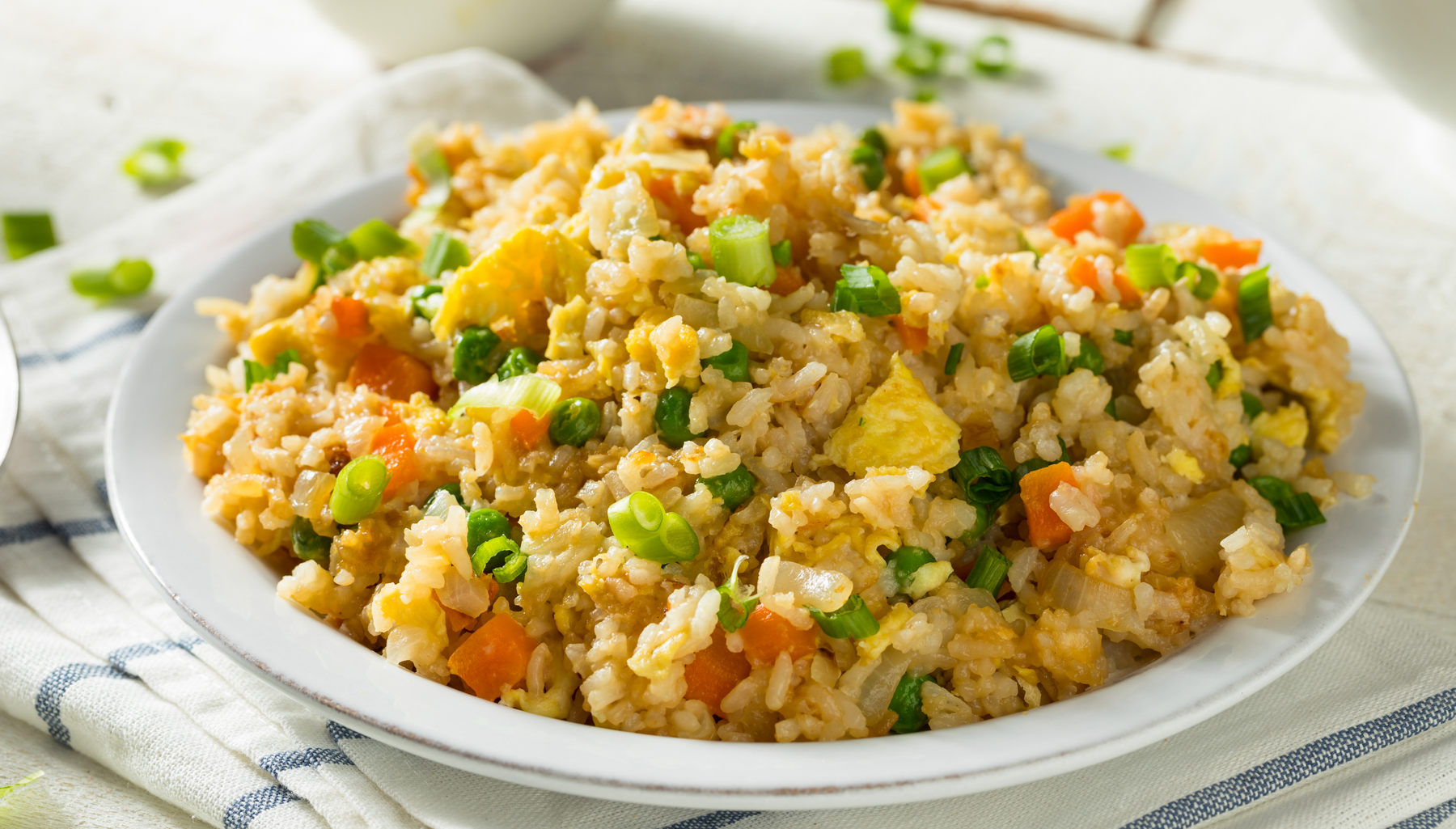 Fried brown rice