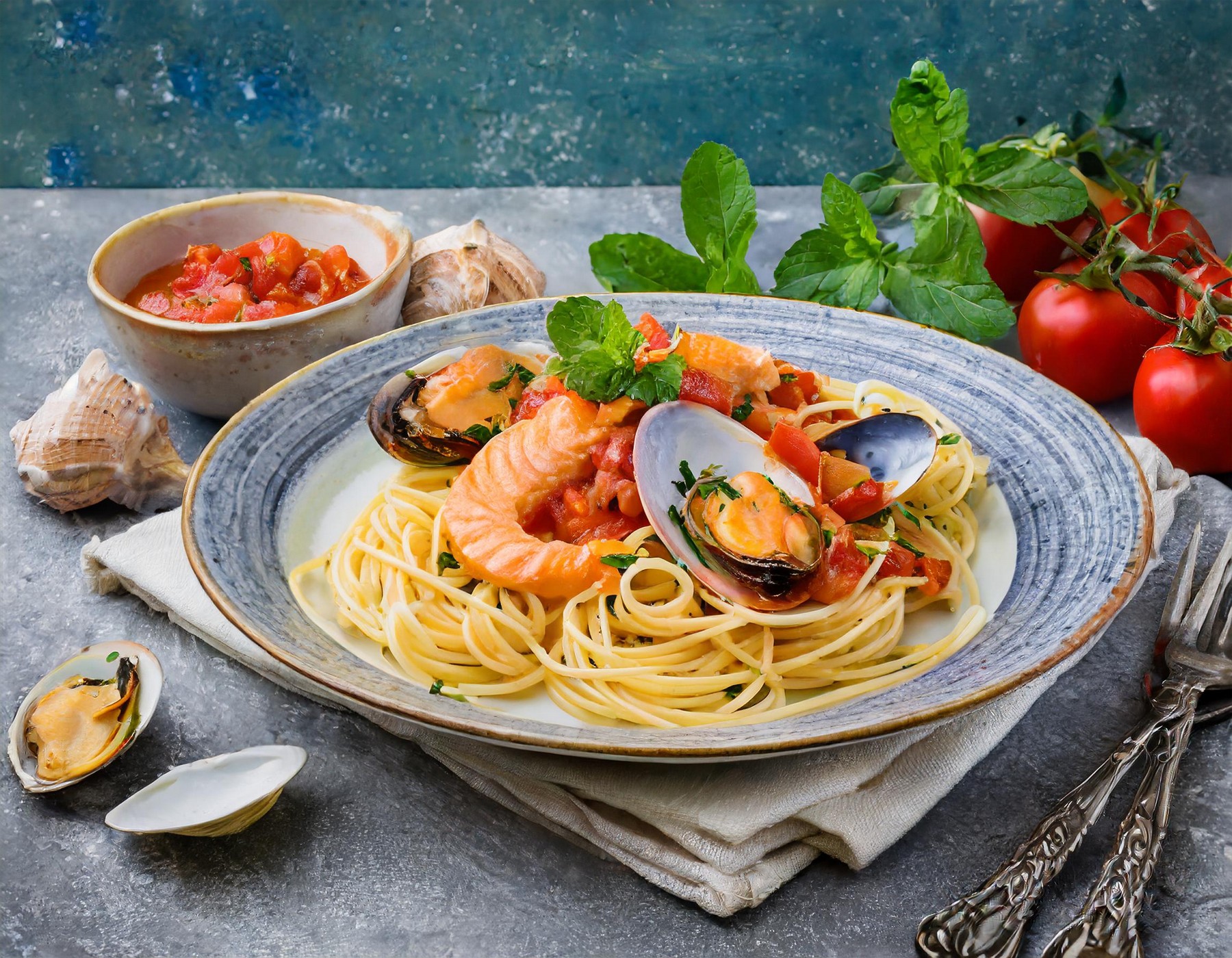 Seafood Spaghetti Recipe for air fryers - InnovaGoods