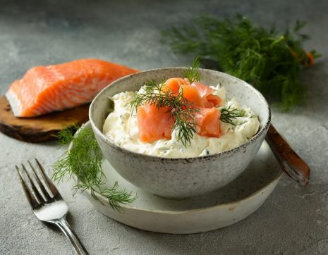 Cream cheese with salmon
